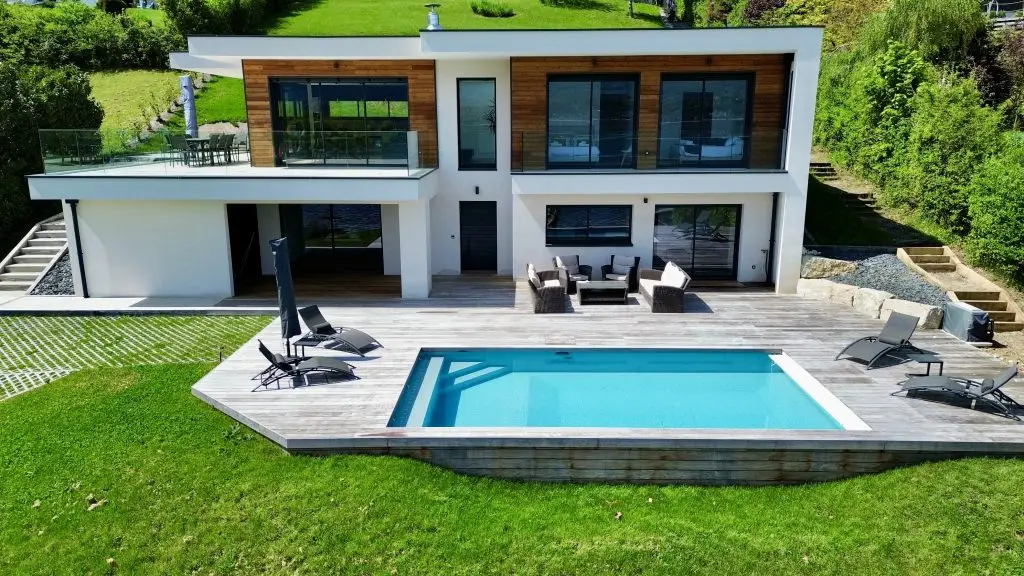 vue de la villa depuis le ciel
